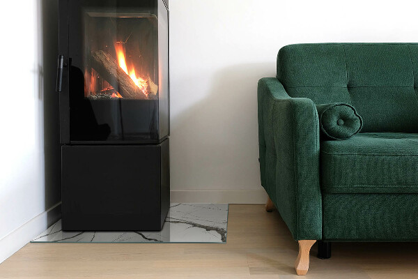 Dreptunghiulară sticlă sub șemineu Model de vene de marmură