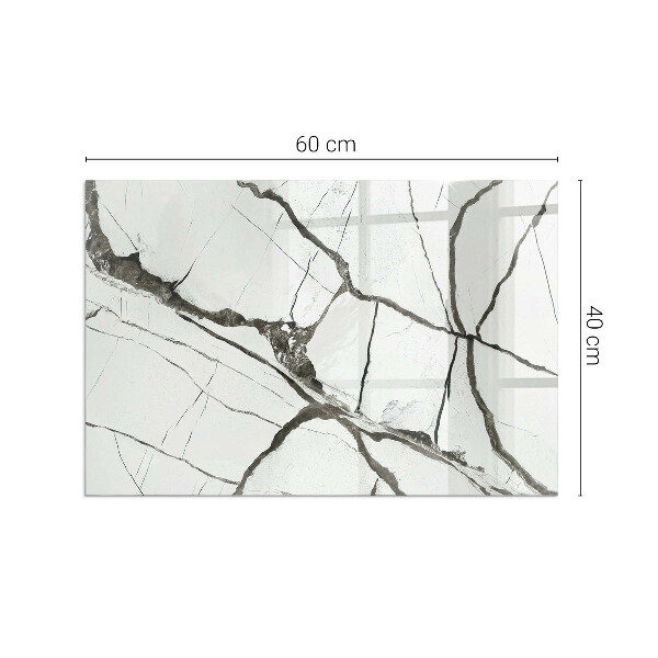 Dreptunghiulară sticlă sub șemineu Model de vene de marmură