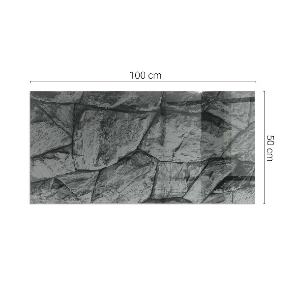 Dreptunghiulară sticlă securizată protecție sub sobă Model de piatră naturală