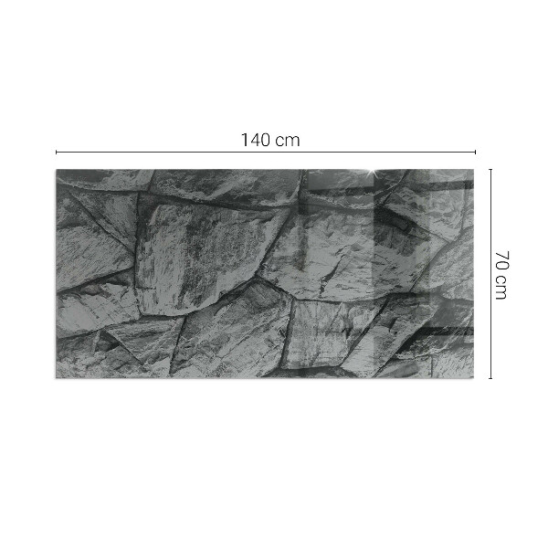Dreptunghiulară sticlă securizată protecție sub sobă Model de piatră naturală