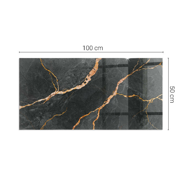 Dreptunghiulară protecție sub sobă Marmură elegantă cu vene