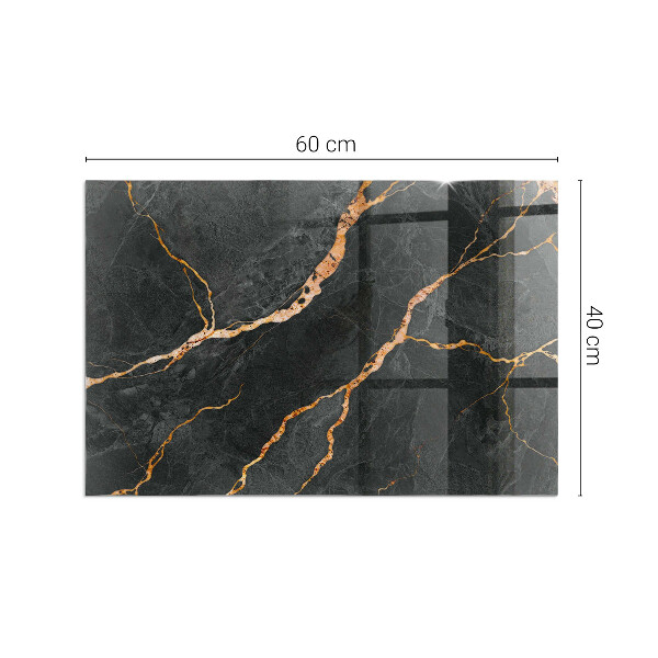 Dreptunghiulară protecție sub sobă Marmură elegantă cu vene