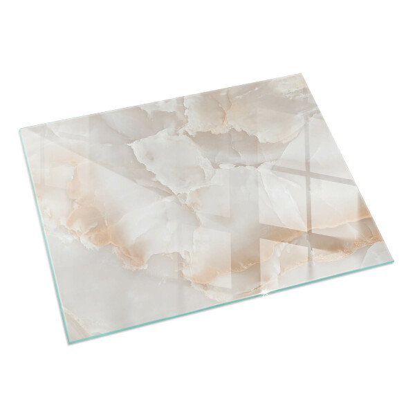 Dreptunghiulară sticlă sub șemineu Model de piatră naturală