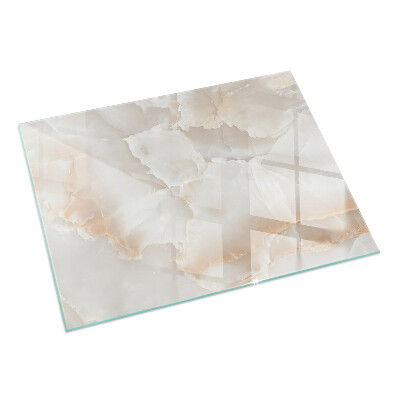 Dreptunghiulară sticlă sub șemineu Model de piatră naturală