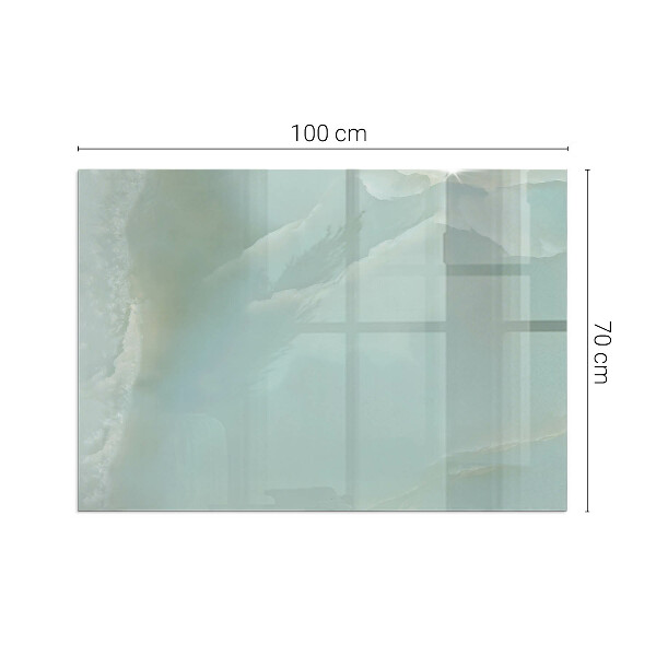 Dreptunghiulară protecție sub sobă Model delicat de marmură