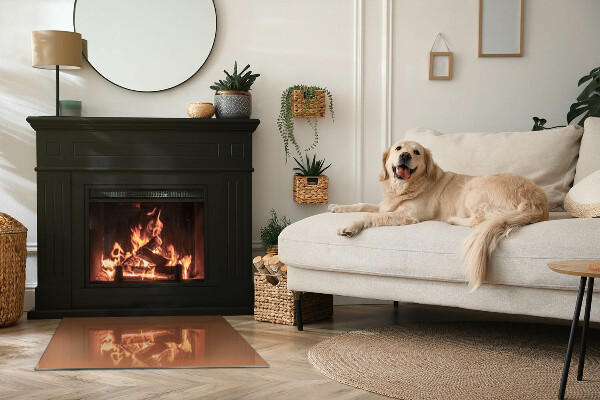 Dreptunghiulară protecție sub sobă Culoare Maro