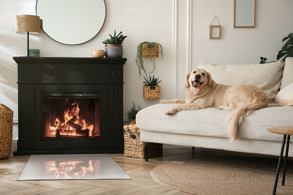 Dreptunghiulară protecție sub sobă Culoare roz pal