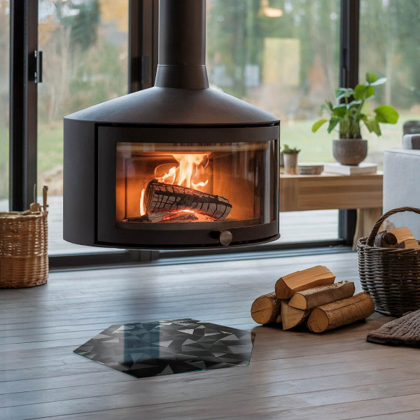 Hexagonală sticlă sub șemineu Geometrie tridimensională