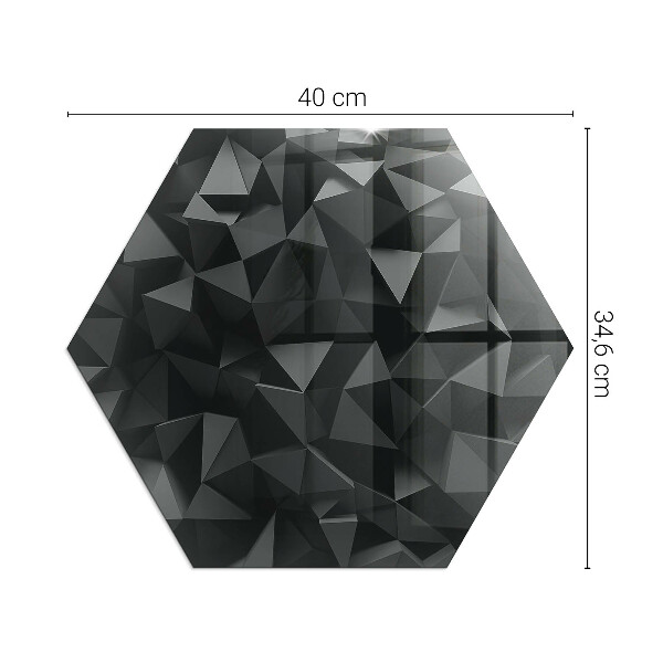Hexagonală sticlă sub șemineu Geometrie tridimensională