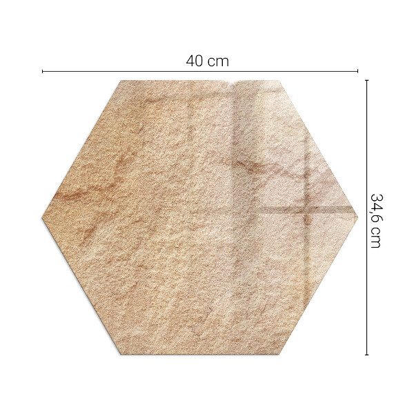 Hexagonală placă de sticlă pentru șemineu Textură de piatră naturală
