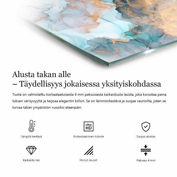 Hexagonală sticlă securizată de protecție sub sobă Model de marmură cu vene