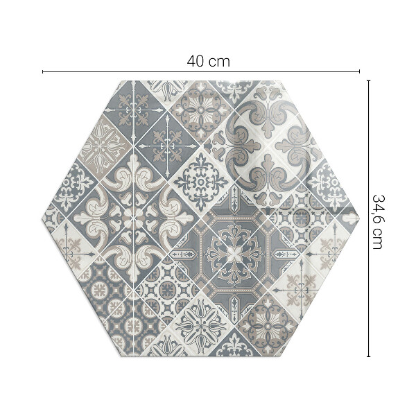 Hexagonală placă de sticlă pentru șemineu Model decorativ de mozaic