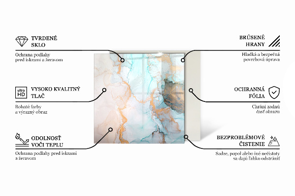 Hexagonală placă de sticlă pentru șemineu Model decorativ de mozaic