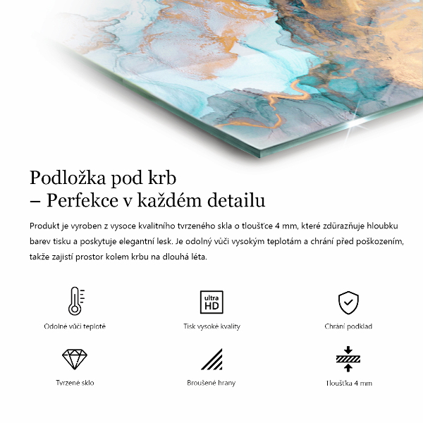 Hexagonală sticlă securizată de protecție sub sobă Model elegant de plante