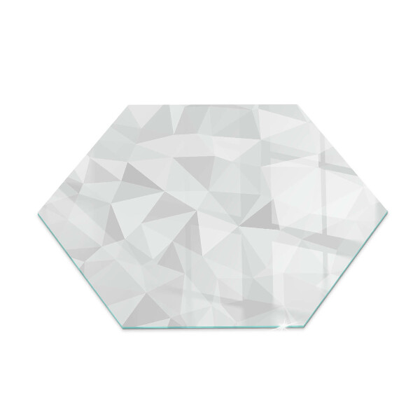 Hexagonală sticlă securizată de protecție sub sobă Model geometric abstract