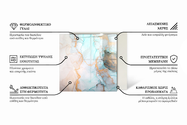 Hexagonală placă de sticlă pentru șemineu Model de textură abstractă