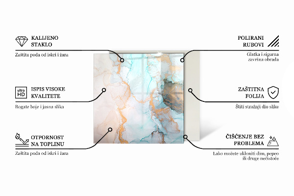 Hexagonală placă de sticlă pentru șemineu Model de textură abstractă