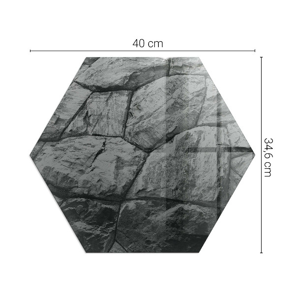 Hexagonală sticlă securizată de protecție sub sobă Model de piatră naturală