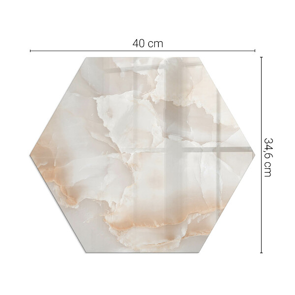 Hexagonală placă de sticlă pentru șemineu Model de piatră naturală