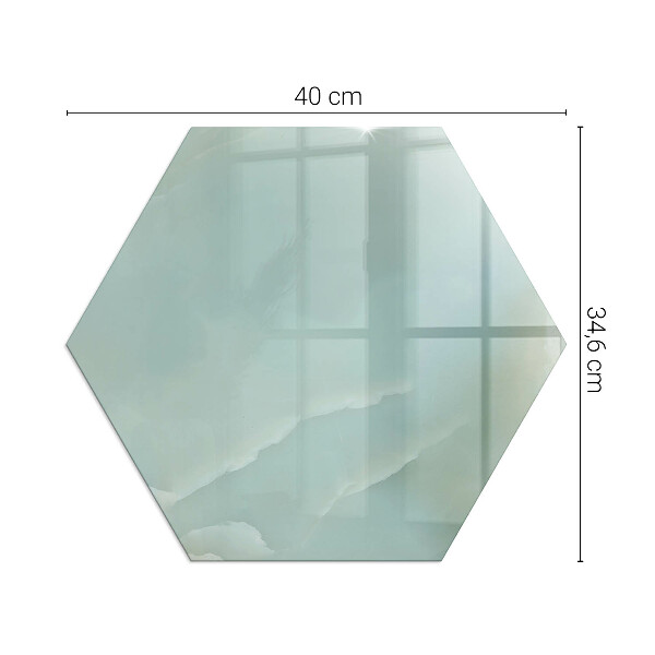 Hexagonală sticlă sub șemineu Model delicat de marmură