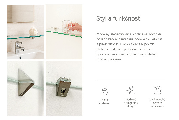 Raft pentru baie 90x13 cm