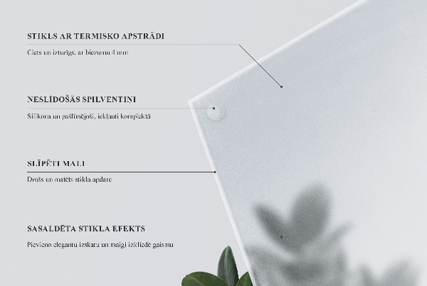 Blat translucid pentru masă rotundă