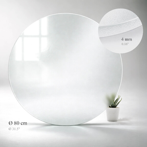 Blat translucid pentru masă rotundă