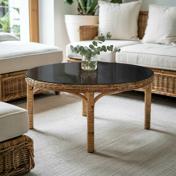 Blat pentru masă Negru fără modele