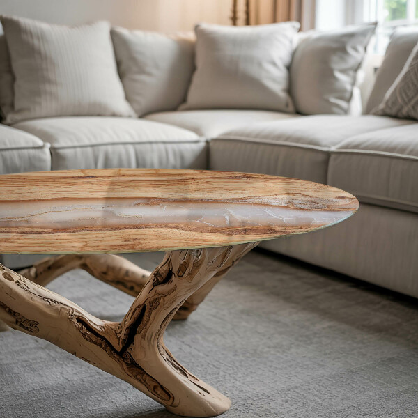 Blat pentru masă Lemn cu accente de rășină