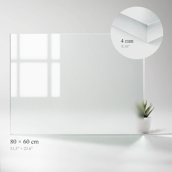 Blat din sticlă securizată, semitransparent, dreptunghiular