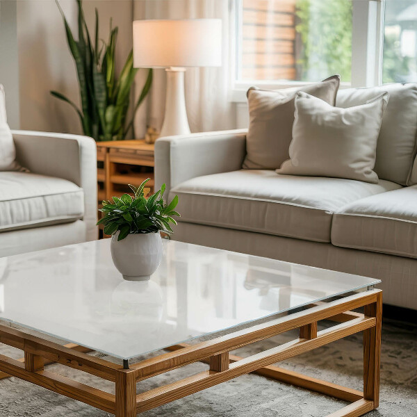 Blat masă Alb neted