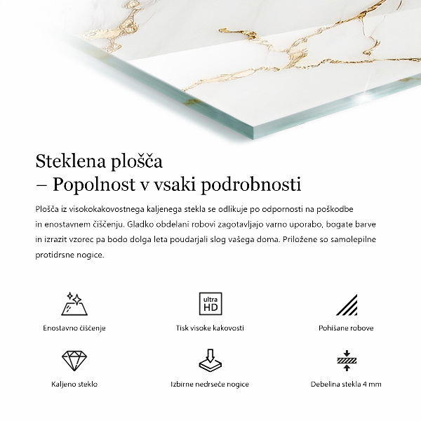 Blat masă Alb neted