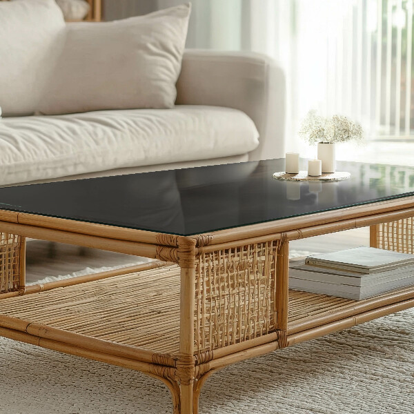 Blat masă Stil negru neted