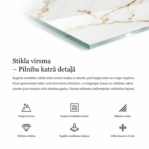 Blat masă Model de marmură cu vene