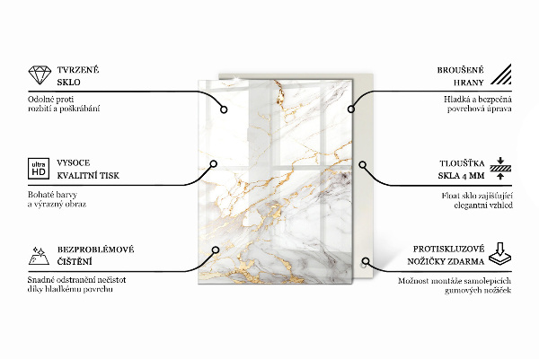 Blat masă Model inspirat de marmură