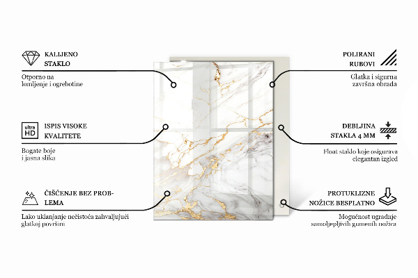 Blat masă Model inspirat de marmură