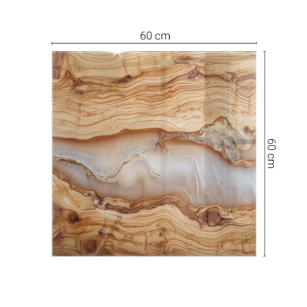 Blat masă Model natural din lemn și rășină