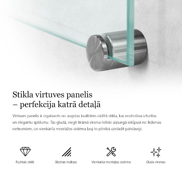 Transparent sticlă pentru bucătărie 100x30 cm