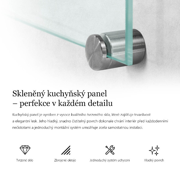 Sticlă pentru bucătărie transparent 80x60 cm