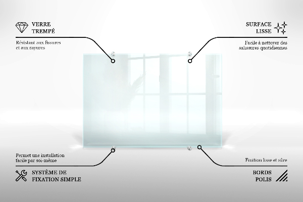 Sticlă pentru bucătărie transparent 80x60 cm