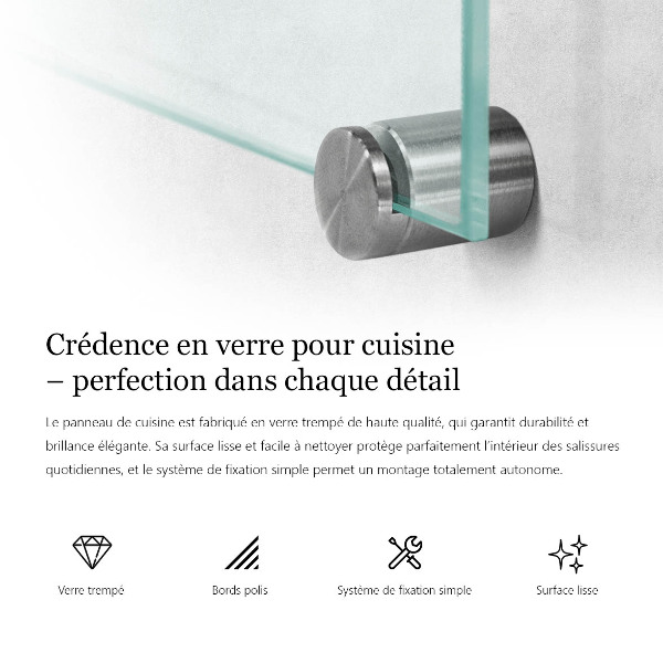 Sticlă pentru bucătărie transparent 80x60 cm