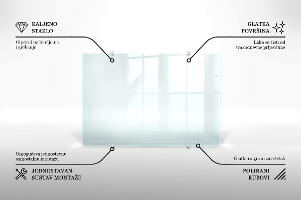 Sticlă pentru bucătărie transparent 80x60 cm