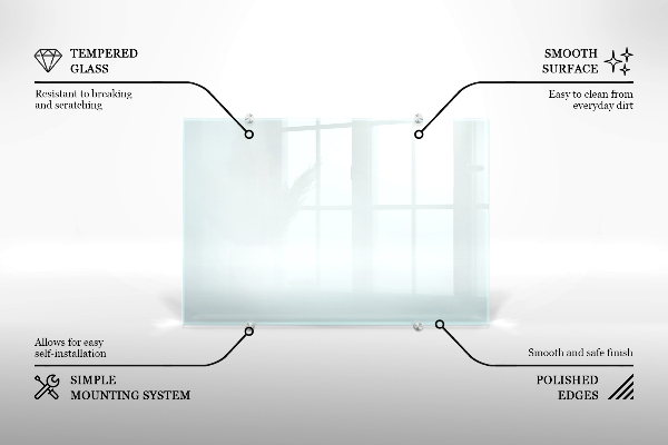 Sticlă pentru bucătărie transparent 80x60 cm