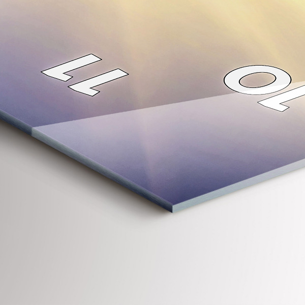 Ceas vertical de perete din sticlă Peisaj montan