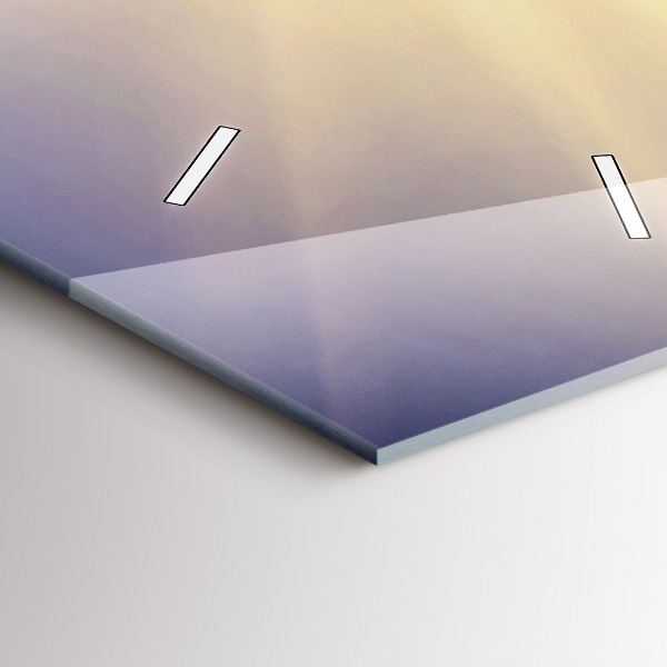 Ceas vertical de perete din sticlă Peisaj montan