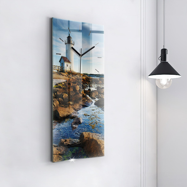 Ceas vertical de perete din sticlă Farul Annisquam