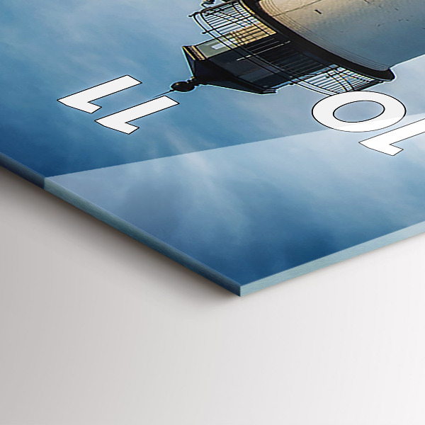 Ceas vertical de perete din sticlă Farul Annisquam