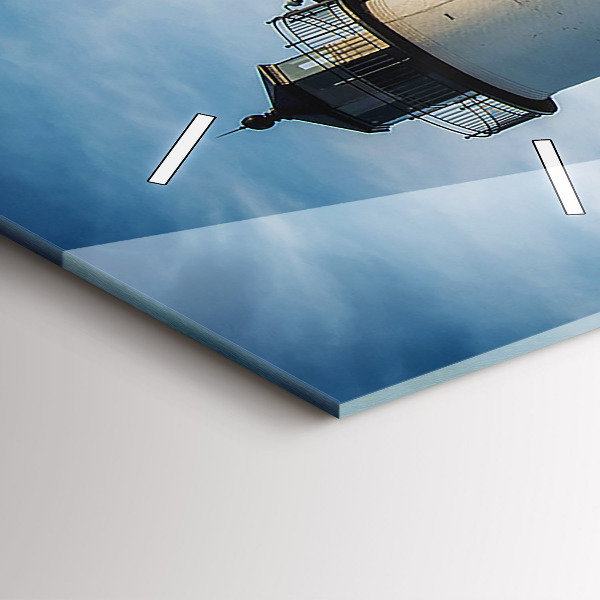 Ceas vertical de perete din sticlă Farul Annisquam