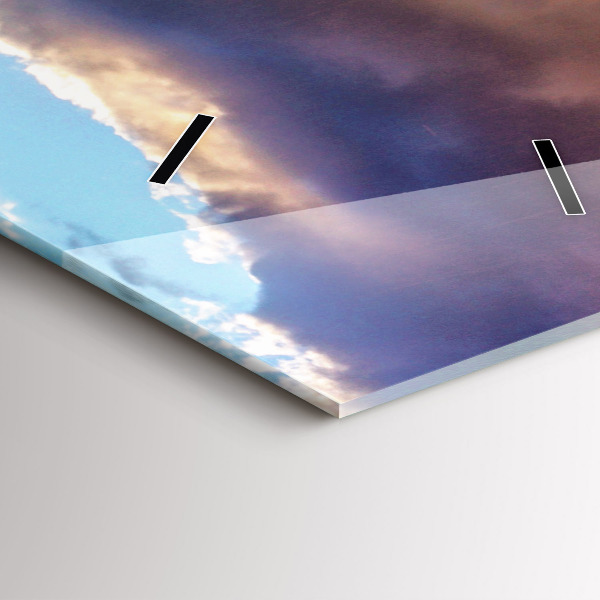 Ceas vertical de perete din sticlă Cascada în Islanda