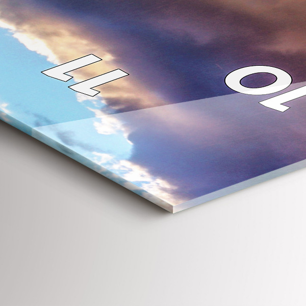 Ceas vertical de perete din sticlă Cascada în Islanda